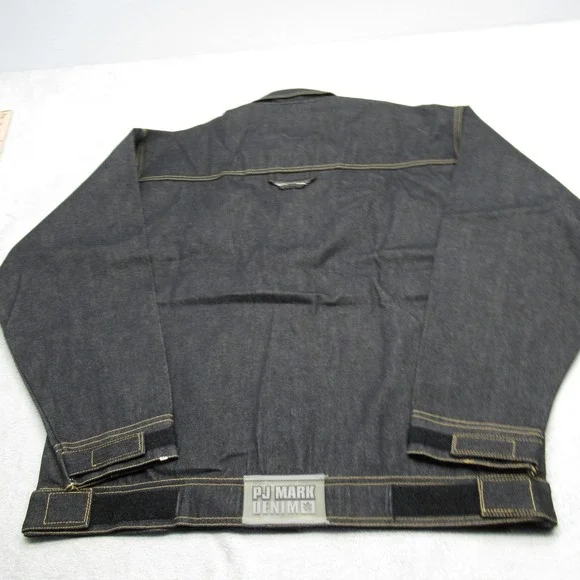 Vintage PJ Mark Raw Denim Jacket Men XL Trucker Pockets Button Up Dead Stock NEW